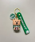 Starbucks Teddy Keychain