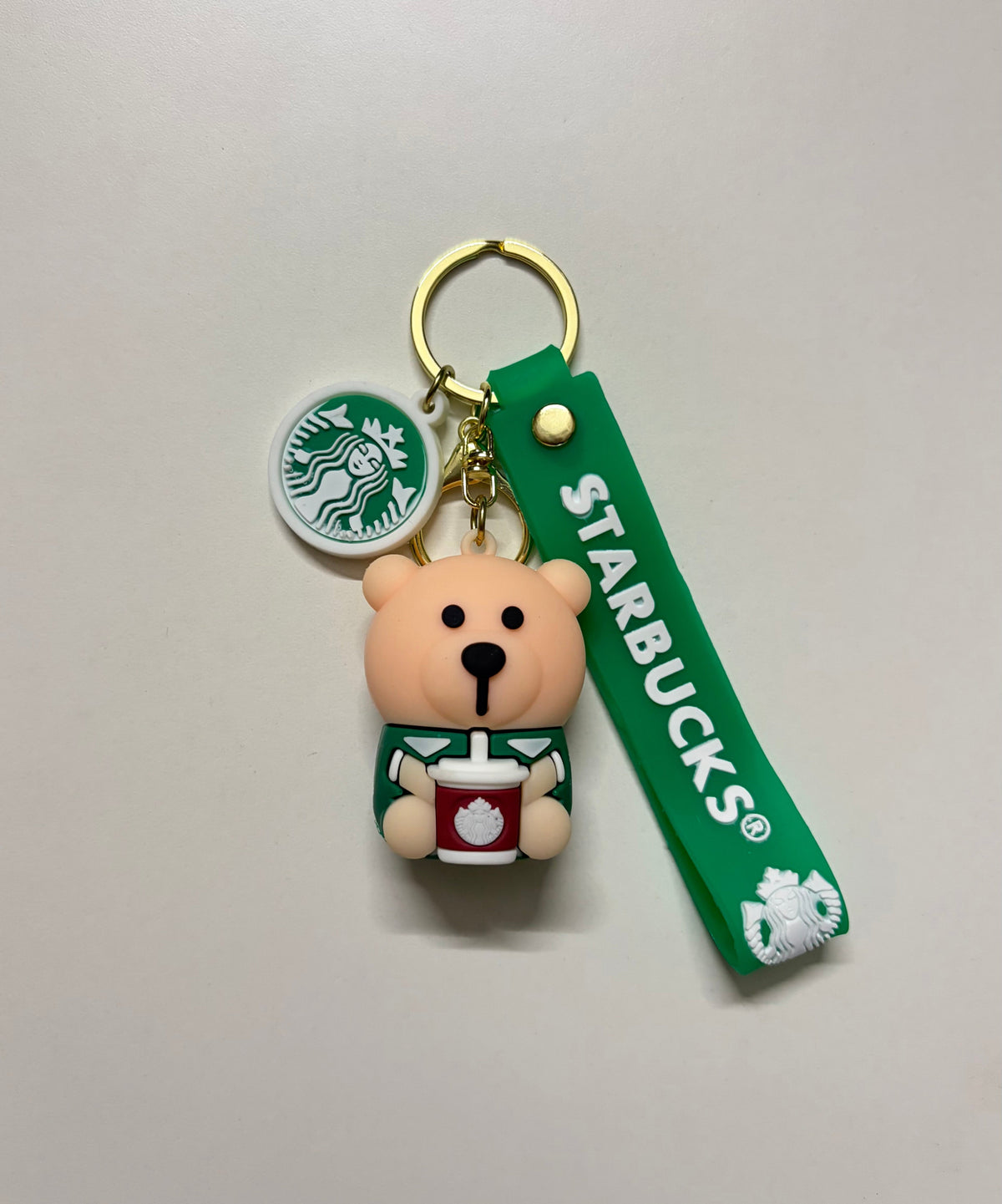 Starbucks Teddy Keychain